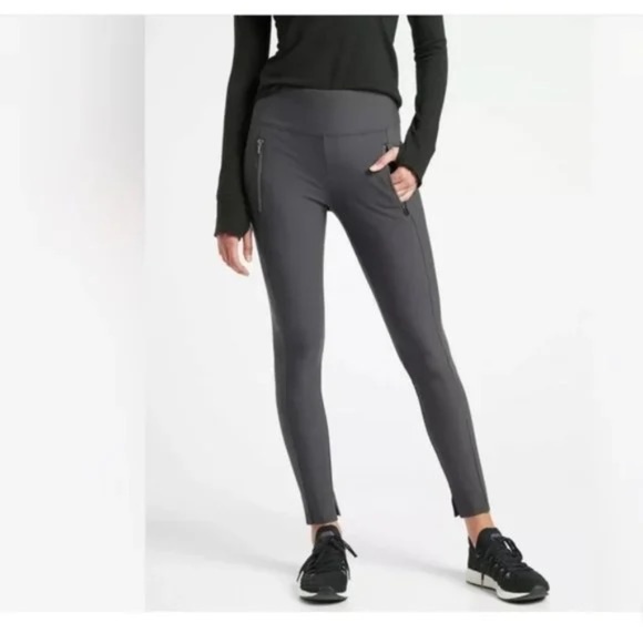 Athleta Pants - Athleta Stellar Tight Women's Leggings, S, Grey,  Zip Pocket, Business Casual